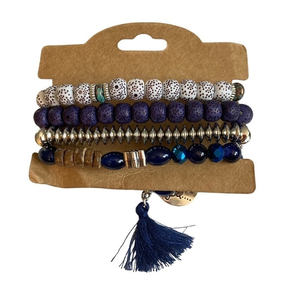 Bracelet / Fringe Palm Eye Pendant Multilayer Set - Picture 2 of 2